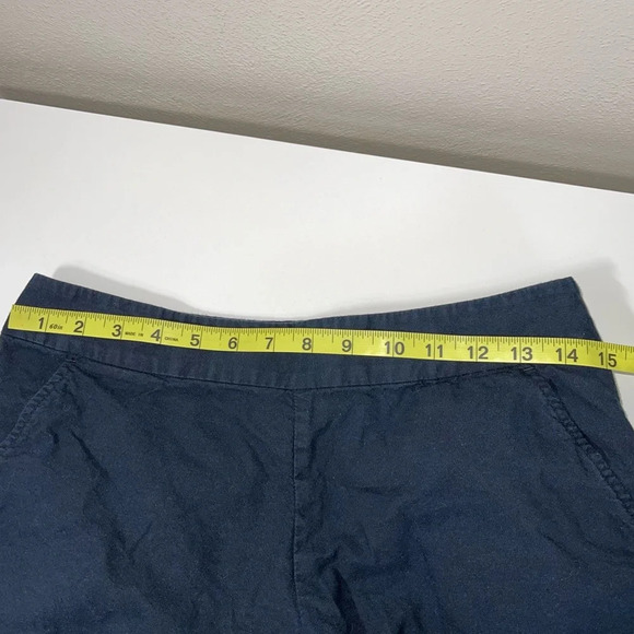 Vineyard Vines 100% Cotton Navy Blue Mid-rise Scallop Hem 3” Shorts 4 Women’s - Picture 8 of 12